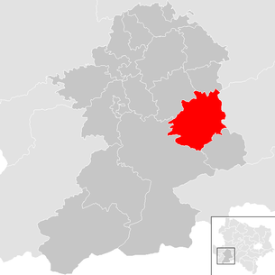 Lage der Gemeinde Sankt Anton an der Jeßnitz im Bezirk Scheibbs (anklickbare Karte)