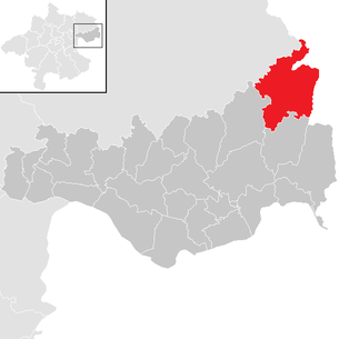 Lage der Gemeinde Sankt Georgen am Walde im Bezirk Perg (anklickbare Karte)