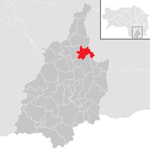 Lage der Gemeinde Sankt Georgen an der Stiefing im Bezirk Leibnitz (anklickbare Karte)