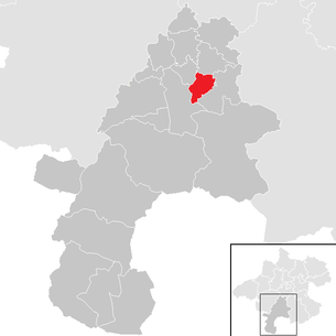 Lage der Gemeinde Sankt Konrad im Bezirk Gmunden (anklickbare Karte)