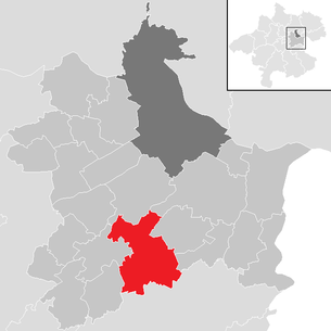Lage der Gemeinde Sankt Marien im Bezirk Linz-Land (anklickbare Karte)