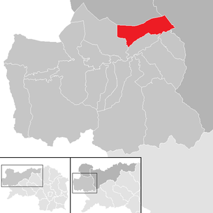Lage der Gemeinde Sankt Martin am Grimming in der Expositur Gröbing (anklickbare Karte)
