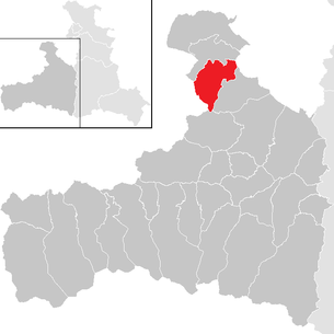 Lage der Gemeinde Sankt Martin bei Lofer im Bezirk Zell am See (anklickbare Karte)