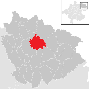 Lage der Gemeinde Sankt Oswald bei Freistadt im Bezirk Freistadt (anklickbare Karte)