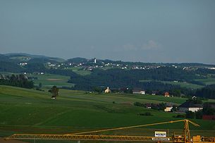 St. Oswald vom Kirchturm Rohrbach gesehen