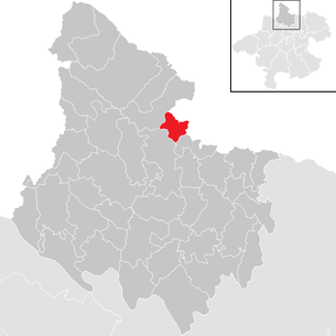Lage der Gemeinde Sankt Oswald bei Haslach im Bezirk Rohrbach (anklickbare Karte)