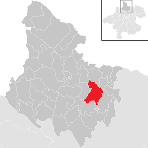Lage der Gemeinde Sankt Peter am Wimberg im Bezirk Rohrbach (anklickbare Karte)
