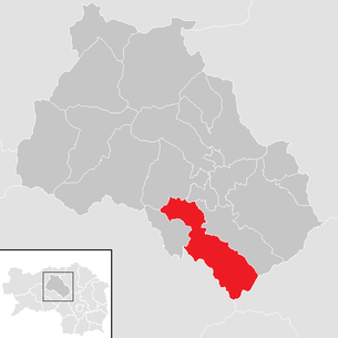 Lage der Gemeinde Sankt Stefan ob Leoben im Bezirk Leoben (anklickbare Karte)