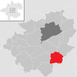 Lage der Gemeinde Sattledt im Bezirk Wels-Land (anklickbare Karte)