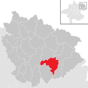 Lage der Gemeinde Schönau im Mühlkreis im Bezirk Freistadt (anklickbare Karte)