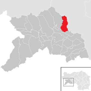 Lage der Gemeinde Schönberg-Lachtal im Bezirk Murau (anklickbare Karte)