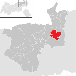 Lage der Gemeinde Scheffau am Wilden Kaiser im Bezirk Kufstein (anklickbare Karte)