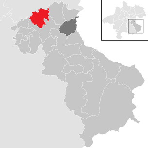 Lage der Gemeinde Schiedlberg im Bezirk Steyr-Land (anklickbare Karte)