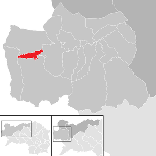 Lage der Gemeinde Schladming in der Expositur Gröbing (anklickbare Karte)
