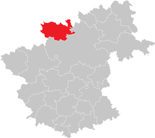 Lage der Gemeinde Schweiggers im Bezirk Zwettl (anklickbare Karte)