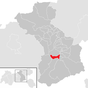 Lage der Gemeinde Schwendau im Bezirk Schwaz (anklickbare Karte)