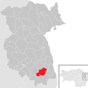 Lage der Gemeinde Sebersdorf im Bezirk Feldbach (anklickbare Karte)