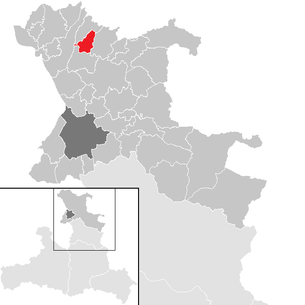 Lage der Gemeinde Seeham im Bezirk St. Johann im Pongau (anklickbare Karte)