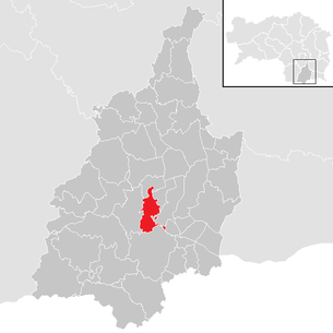 Lage der Gemeinde Seggauberg im Bezirk Leibnitz (anklickbare Karte)