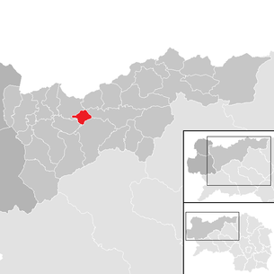 Lage der Gemeinde Selzthal im Bezirk Liezen (anklickbare Karte)