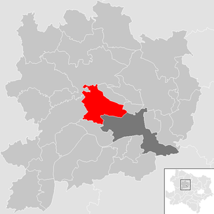 Lage der Gemeinde Senftenberg (Niederösterreich) im Bezirk Krems-Land (anklickbare Karte)