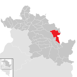 Lage der Gemeinde Sibratsgfäll im Bezirk Bregenz (anklickbare Karte)