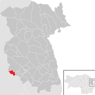 Lage der Gemeinde Siegersdorf bei Herberstein im Bezirk Feldbach (anklickbare Karte)