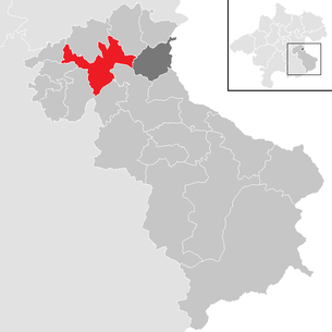 Lage der Gemeinde Sierning im Bezirk Steyr-Land (anklickbare Karte)
