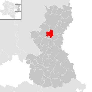 Lage der Gemeinde Spannberg im Bezirk Gänserndorf (anklickbare Karte)