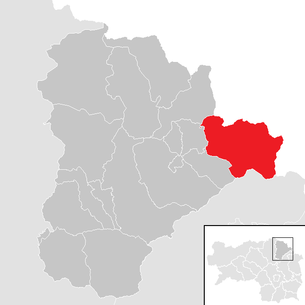 Lage der Gemeinde Spital am Semmering im Bezirk Mürzzuschlag (anklickbare Karte)