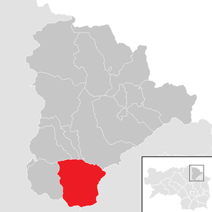 Lage der Gemeinde Stanz im Mürztal im Bezirk Mürzzuschlag (anklickbare Karte)