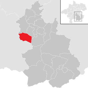 Lage der Gemeinde Steinbach am Ziehberg im Bezirk Kirchdorf an der Krems (anklickbare Karte)