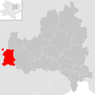 Lage der Gemeinde Stetteldorf am Wagram im Bezirk Korneuburg (anklickbare Karte)