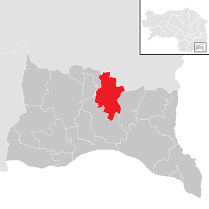 Lage der Gemeinde Straden im Bezirk Radkersburg (anklickbare Karte)