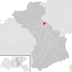 Lage der Gemeinde Strass im Zillertal im Bezirk Schwaz (anklickbare Karte)