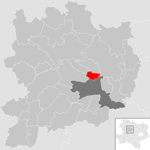 Lage der Gemeinde Stratzing im Bezirk Krems-Land (anklickbare Karte)
