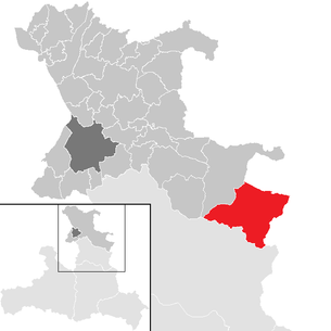 Lage der Gemeinde Strobl im Bezirk St. Johann im Pongau (anklickbare Karte)