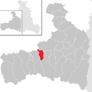 Lage der Gemeinde Stuhlfelden im Bezirk Zell am See (anklickbare Karte)