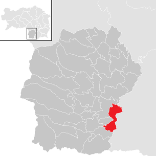 Lage der Gemeinde Sulmeck-Greith im Bezirk Deutschlandsberg (anklickbare Karte)