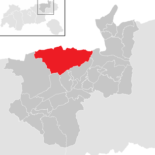 Lage der Gemeinde Thiersee im Bezirk Kufstein (anklickbare Karte)