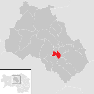 Lage der Gemeinde Traboch im Bezirk Leoben (anklickbare Karte)
