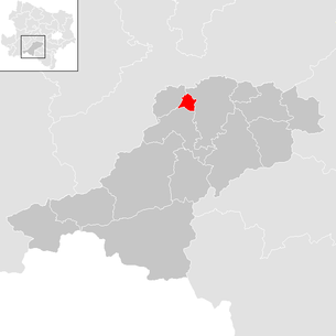 Lage der Gemeinde Traisen (Niederösterreich) im Bezirk Lilienfeld (anklickbare Karte)