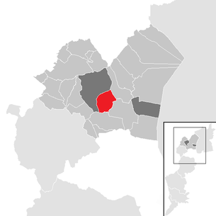 Lage der Gemeinde Trausdorf an der Wulka im Bezirk Eisenstadt-Umgebung (anklickbare Karte)