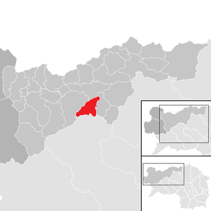 Lage der Gemeinde Trieben im Bezirk Liezen (anklickbare Karte)