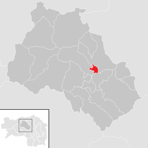 Lage der Gemeinde Trofaiach im Bezirk Leoben (anklickbare Karte)