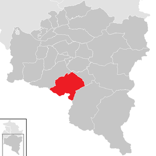 Lage der Gemeinde Tschagguns im Bezirk Bludenz (anklickbare Karte)