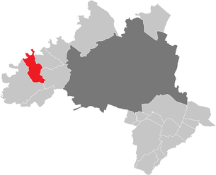 Lage der Gemeinde Tullnerbach im Bezirk Wien-Umgebung (anklickbare Karte)