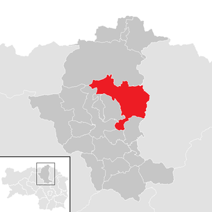 Lage der Gemeinde Turnau (Steiermark) im Bezirk Bruck an der Mur (anklickbare Karte)