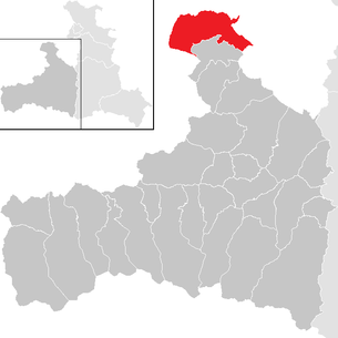 Lage der Gemeinde Unken (Salzburg) im Bezirk Zell am See (anklickbare Karte)