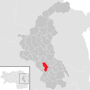 Lage der Gemeinde Unterfladnitz im Bezirk Weiz (anklickbare Karte)